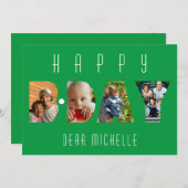 Happy Birthday 4 Foto Collage gepersonaliseerd (Voorkant / Achterkant)