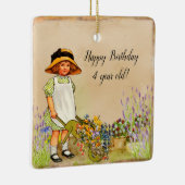 Happy Birthday 4 jaar oud Keramisch Ornament (Rechts)