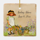 Happy Birthday 4 jaar oud Keramisch Ornament (Achterkant)