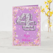 Happy Birthday 4 Kaart (Gele Bloem)