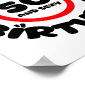 Happy Birthday 50 And Y Funny 50th Birthday Gift  Poster (Hoek)