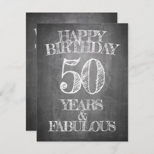 Happy Birthday - 50 jaar en verbluffend (Voorkant / Achterkant)