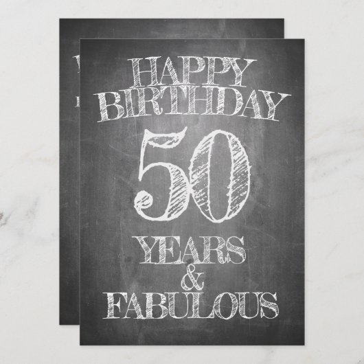 Happy Birthday - 50 jaar en verbluffend (Voorkant / Achterkant)