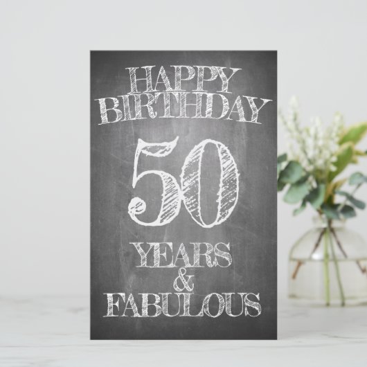 Happy Birthday - 50 jaar en verbluffend (Staand voorkant)