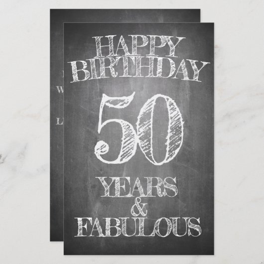 Happy Birthday - 50 jaar en verbluffend (Voorkant / Achterkant)