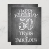 Happy Birthday - 50 jaar en verbluffend (Voorkant / Achterkant)