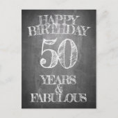 Happy Birthday - 50 jaar en verbluffend Feestdagenkaart (Voorkant)