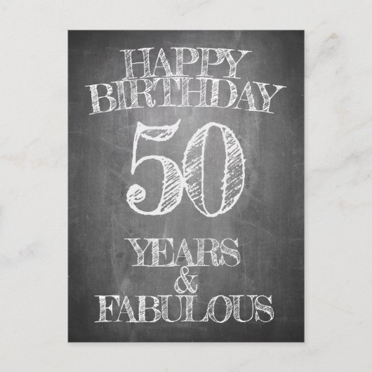 Happy Birthday - 50 jaar en verbluffend Feestdagenkaart (Voorkant)