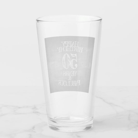 Happy Birthday - 50 jaar en verbluffend Glas (Achterkant)