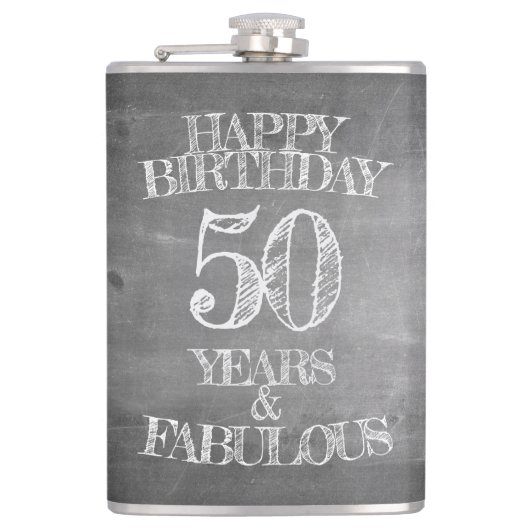 Happy Birthday - 50 jaar en verbluffend Heupfles (Voorkant)