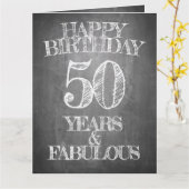 Happy Birthday - 50 jaar en verbluffend Kaart (Gele Bloem)