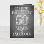 Happy Birthday - 50 jaar en verbluffend Kaart (Gele Bloem)