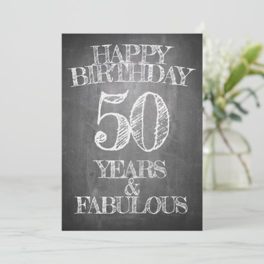 Happy Birthday - 50 jaar en verbluffend Kaart (Staand voorkant)