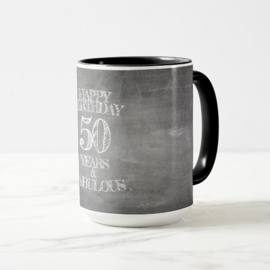 Happy Birthday - 50 jaar en verbluffend Mok (Voorkant rechts)