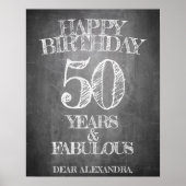 Happy Birthday - 50 jaar en verbluffend Poster (Voorkant)