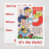 Happy Birthday 5 jaar oude inite Kaart (Voorkant / Achterkant)