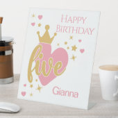 Happy Birthday #5 party Pedestal Sign Reclamebord Met Voetstuk (Insitu)