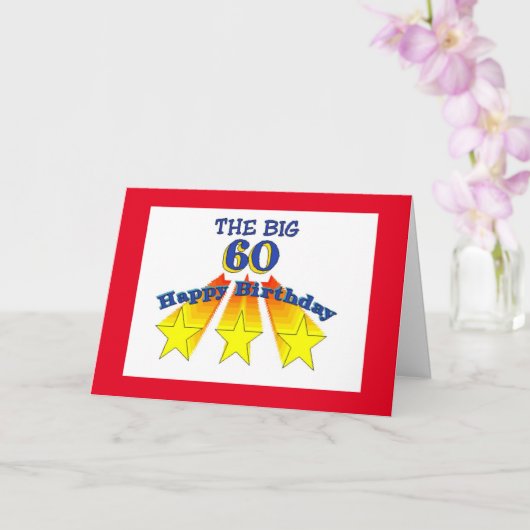 Happy Birthday 60 Christelijke kaart (Orchidee)