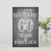 Happy Birthday - 60 jaar & verbluffend in alkboar (Staand voorkant)