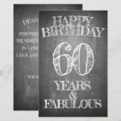 Happy Birthday - 60 jaar & verbluffend in alkboar (Voorkant / Achterkant)