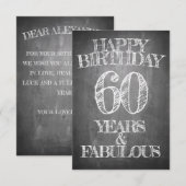 Happy Birthday - 60 jaar & verbluffend in alkboar (Voorkant / Achterkant)