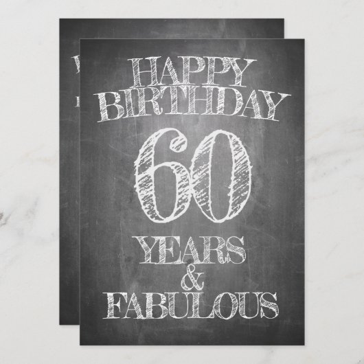 Happy Birthday - 60 jaar & verbluffend in alkboar (Voorkant / Achterkant)