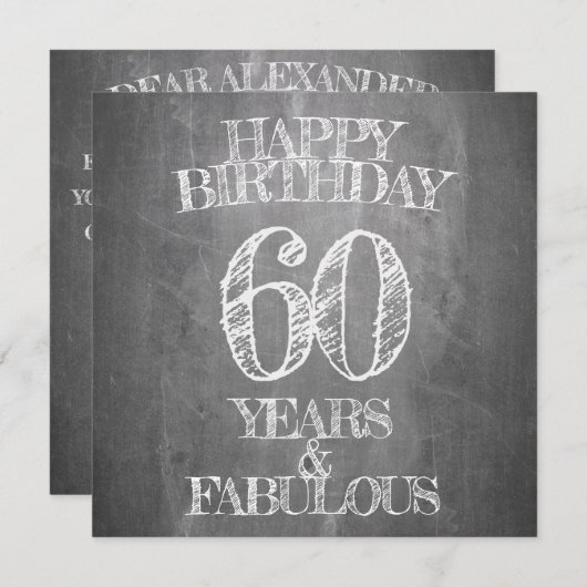 Happy Birthday - 60 jaar & verbluffend in alkboar (Voorkant / Achterkant)