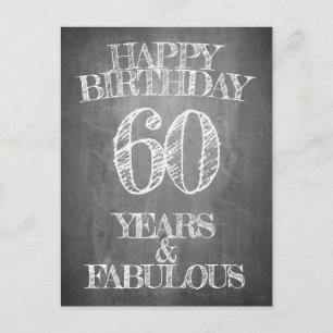 Happy Birthday - 60 jaar & verbluffend in alkboar Feestdagenkaart