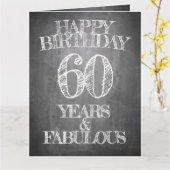 Happy Birthday - 60 jaar & verbluffend in alkboar Kaart (Gele Bloem)