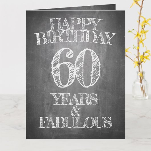 Happy Birthday - 60 jaar & verbluffend in alkboar Kaart (Gele Bloem)