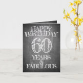 Happy Birthday - 60 jaar & verbluffend in alkboar Kaart (Gele Bloem)
