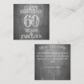 Happy Birthday - 60 jaar & verbluffend in alkboar Notitiekaartje (Voorkant / Achterkant)