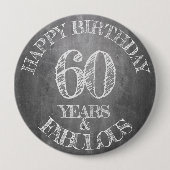 Happy Birthday - 60 jaar & verbluffend in alkboar Ronde Button 4,0 Cm (Voorkant)