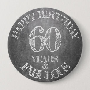Happy Birthday - 60 jaar & verbluffend in alkboar Ronde Button 4,0 Cm