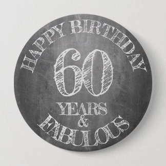 Happy Birthday - 60 jaar & verbluffend in alkboar Ronde Button 4,0 Cm
