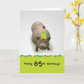 Happy Birthday 65, Sweet Celebration Wenskaart Kaart (Gele Bloem)