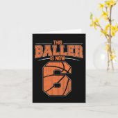 Happy Birthday 6th 6 Year Old Basketball Boys Sixt Kaart (Gele Bloem)