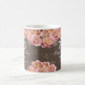 Happy Birthday 70 Glitter Floral Koffiemok (Center)