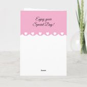 Happy Birthday 70 today flowers pink Kaart (Achterkant)