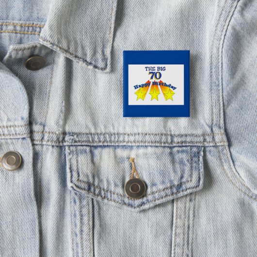 Happy Birthday 70th Button (In situ)