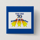 Happy Birthday 70th Button (Voorkant)