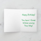 Happy Birthday 7 Year Kaart (Binnen)