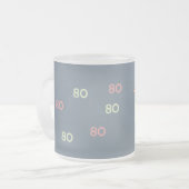 Happy Birthday 80 Matglas Koffiemok (Voorkant links)