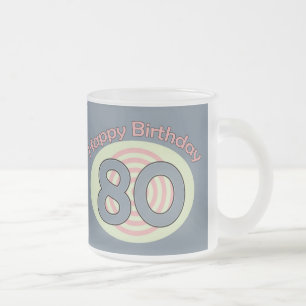 Happy Birthday 80 Matglas Koffiemok