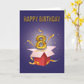 Happy Birthday 8 Basic Kaart (Gele Bloem)