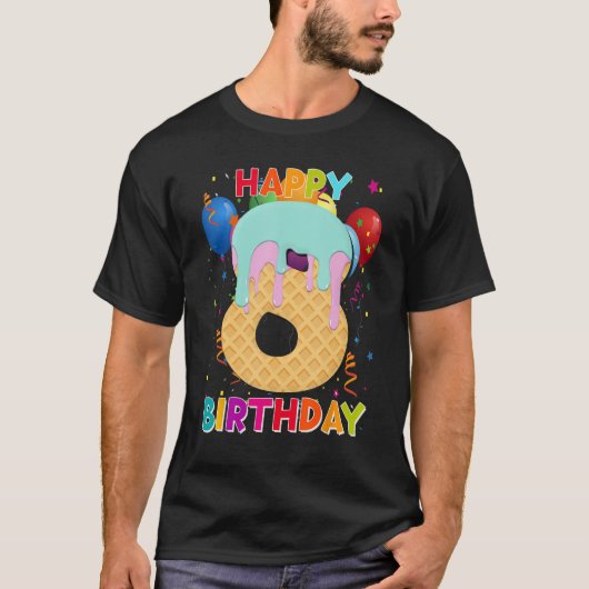 Happy Birthday 8e ijsfeest 8 jaar oud Kinder T-shirt (Voorkant)