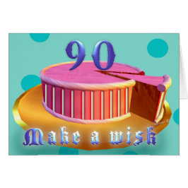 Happy Birthday 90 roze Cake strips Birthday Card