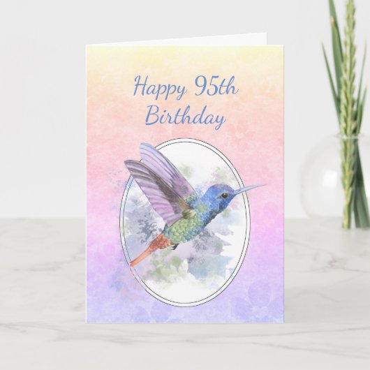 Happy Birthday 95th Hummingbird Bird Programma (Voorkant)