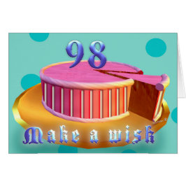 Happy Birthday 98 roze Cake strips Birthday Card