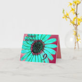 Happy Birthday 9th Birthday Kaart (Gele Bloem)